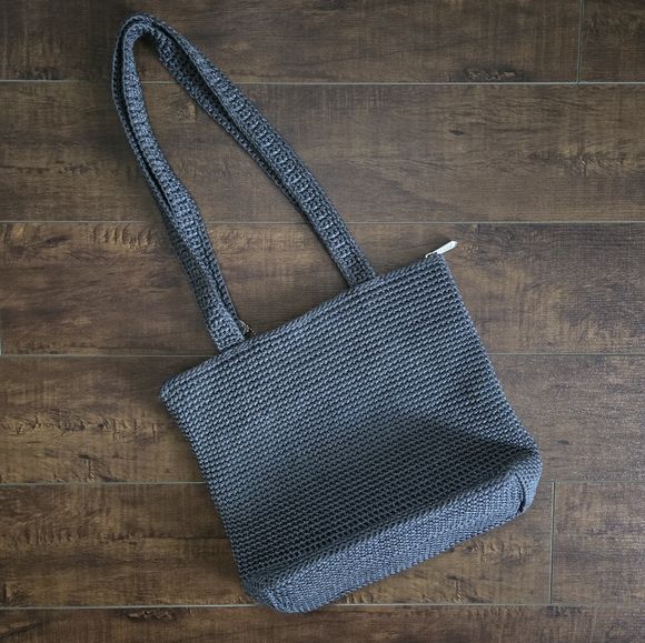 The Sak Crochet Tote Shoulder Bag Gray - Picture 4 of 8